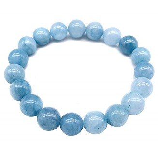 Soothing Bracelet - Natual Aquamarine bracelet - Bring Positive Energy - Peace - Youthfullness Bracelet - Stone Bracelet for Everlasting Joy