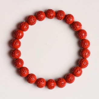 Beaded Bracelets Mens Bracelet Beaded Bracelets for Women Cinnabar Buddha Beads Tibetan Buddhist Buddha Prayer Mala Bracelet Bangle Perfect for Men or Women.(Color:8cm,Size:)